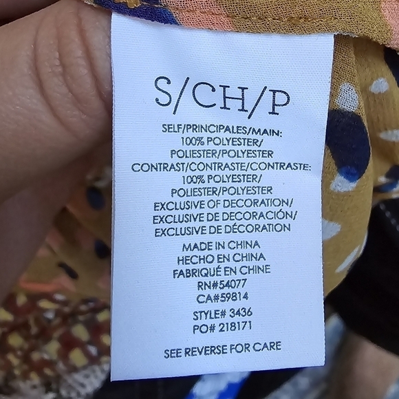 Cabi Cheers Women's Printed Sheer Sleeveless Blouse Size S - Picture 7 of 9